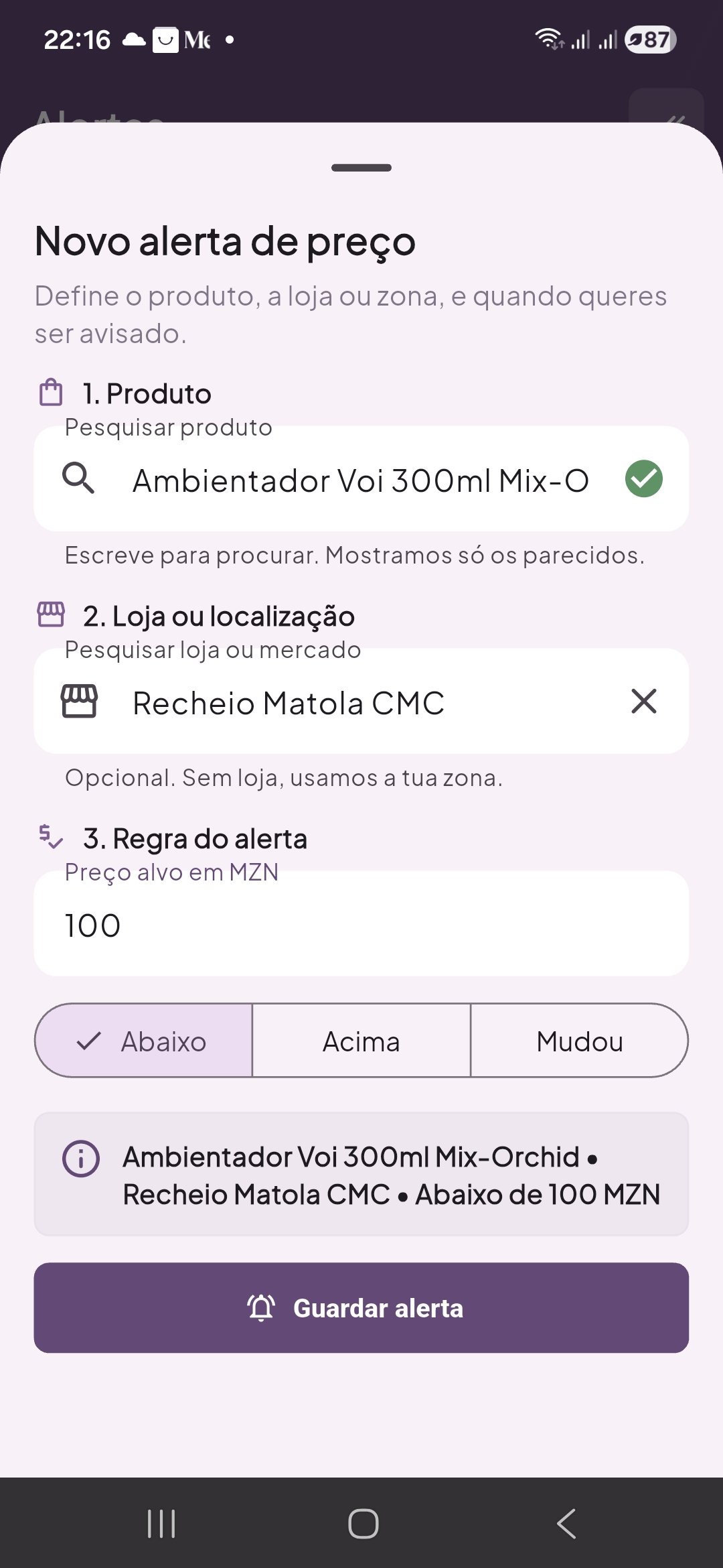 Pré-visualização da app KUMA